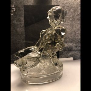 L. E. Smith Glassworks Goebel Goose Girl Bookend